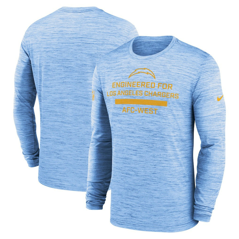 Los Angeles Chargers Sideline Velocity Performance Long Sleeve T-Shirt - Powder Blue - Nike