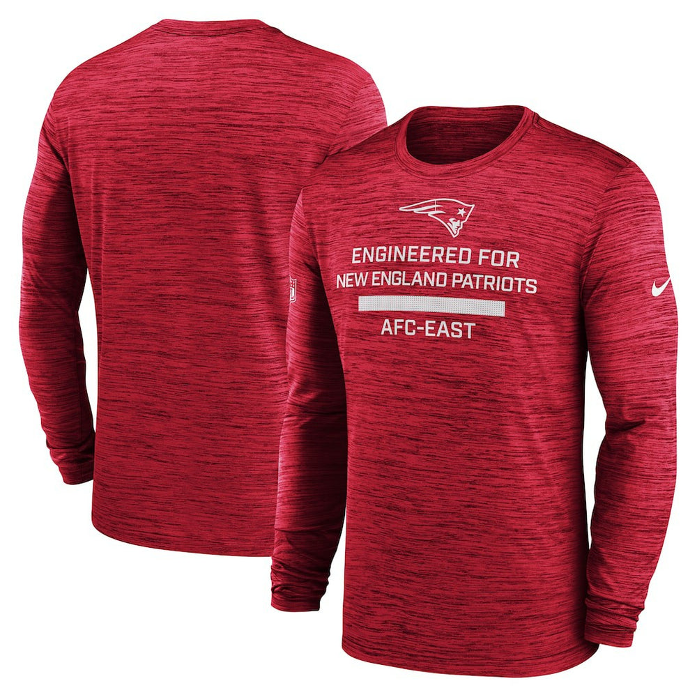 New England Patriots Sideline Velocity Performance Long Sleeve T-Shirt - Red - Nike