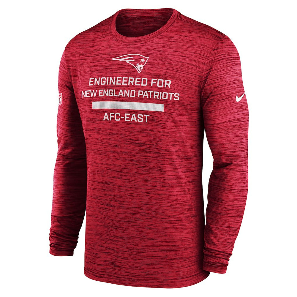 New England Patriots Sideline Velocity Performance Long Sleeve T-Shirt - Red - Nike