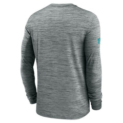 Miami Dolphins Sideline Velocity Performance Long Sleeve T-Shirt - Gray - Nike