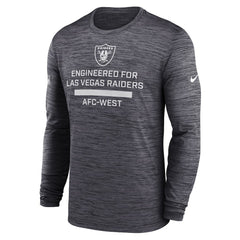 Las Vegas Raiders Sideline Velocity Performance Long Sleeve T-Shirt - Black - Nike