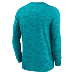 Miami Dolphins Sideline Velocity Performance Long Sleeve T-Shirt - Aqua - Nike