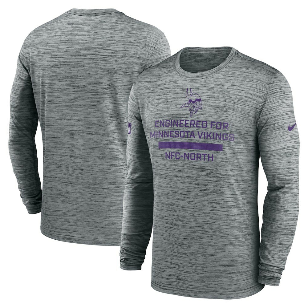 Minnesota Vikings Sideline Velocity Performance Long Sleeve T-Shirt - Gray - Nike