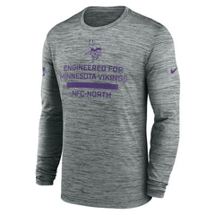 Minnesota Vikings Sideline Velocity Performance Long Sleeve T-Shirt - Gray - Nike