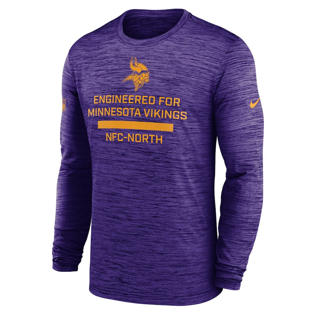 Minnesota Vikings Sideline Velocity Performance Long Sleeve T-Shirt - Purple - Nike