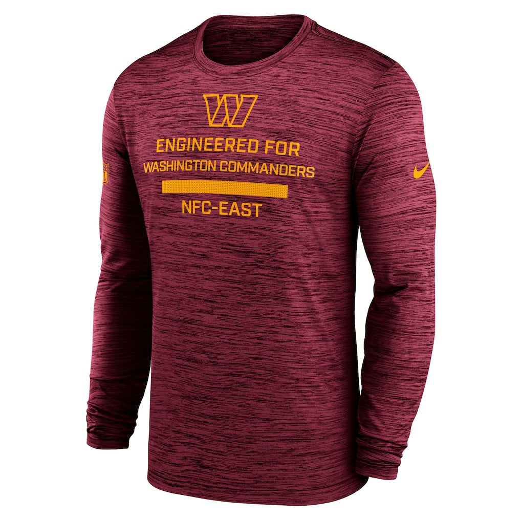Washington Commanders Sideline Velocity Performance Long Sleeve T-Shirt - Burgundy - Nike