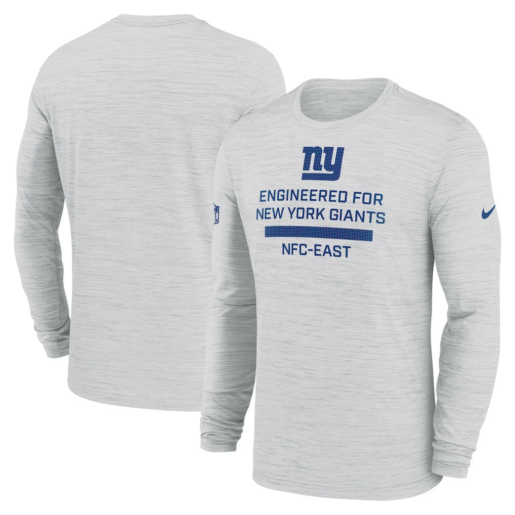 New York Giants Sideline Velocity Performance Long Sleeve T-Shirt - Ash - Nike