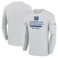 New York Giants Sideline Velocity Performance Long Sleeve T-Shirt - Ash - Nike