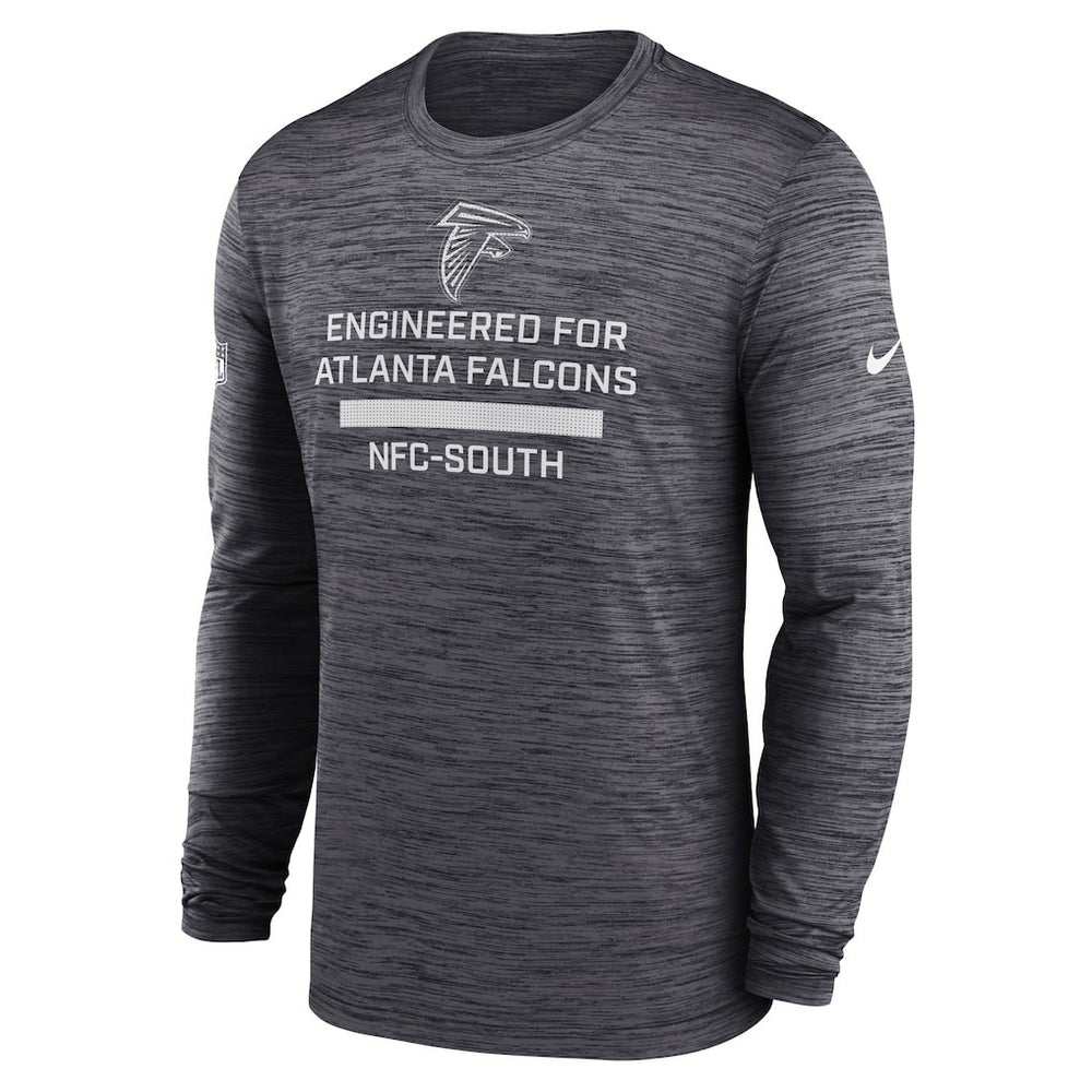 Atlanta Falcons Sideline Velocity Performance Long Sleeve T-Shirt - Charcoal - Nike