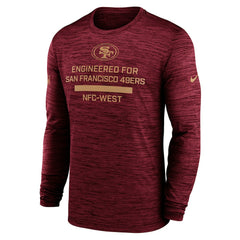 San Francisco 49ers Sideline Velocity Performance Long Sleeve T-Shirt - Scarlet - Nike