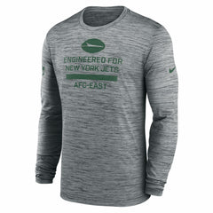 New York Jets Sideline Velocity Performance Long Sleeve T-Shirt - Gray - Nike