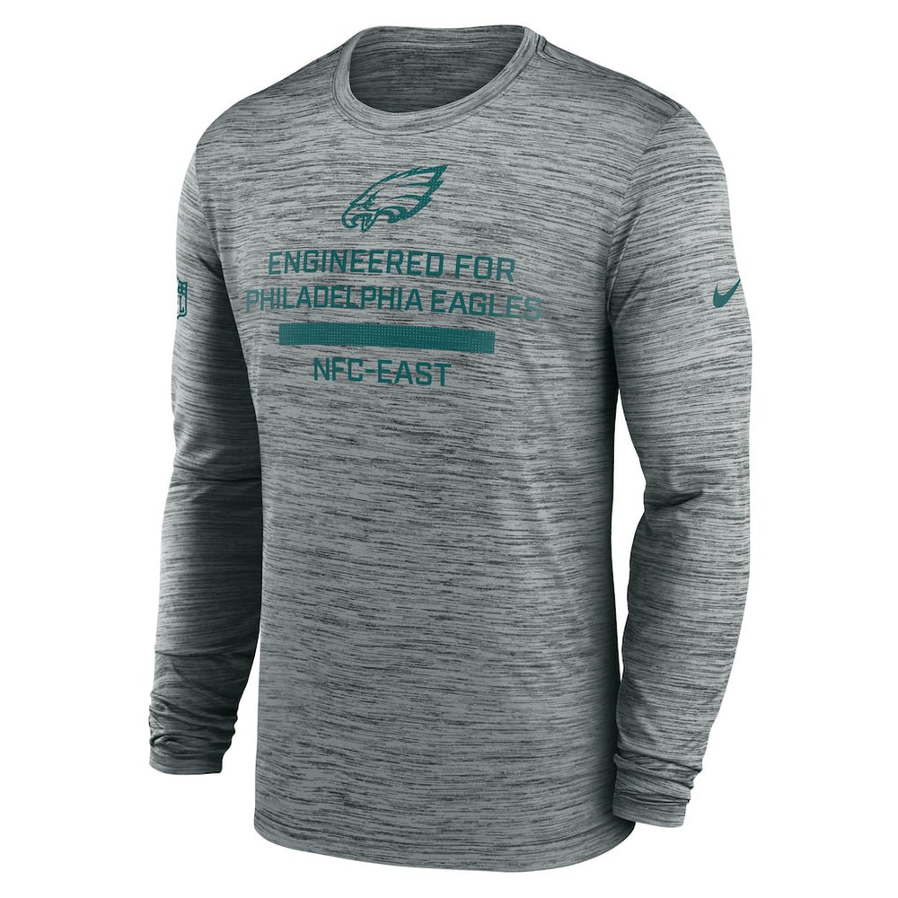 Philadelphia Eagles Sideline Velocity Performance Long Sleeve T-Shirt - Gray - Nike