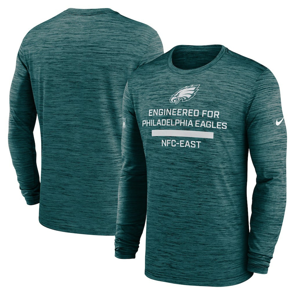 Philadelphia Eagles Sideline Velocity Performance Long Sleeve T-Shirt - Midnight Green - Nike