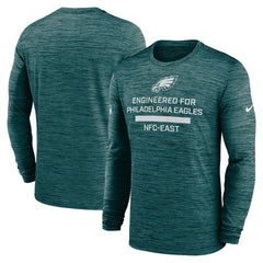 Philadelphia Eagles Sideline Velocity Performance Long Sleeve T-Shirt - Midnight Green - Nike
