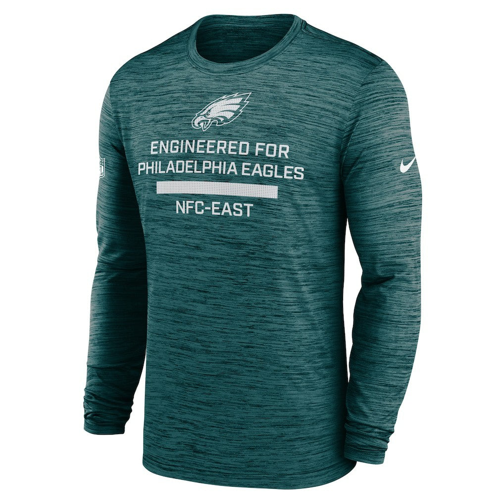 Philadelphia Eagles Sideline Velocity Performance Long Sleeve T-Shirt - Midnight Green - Nike