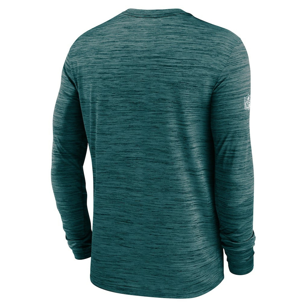Philadelphia Eagles Sideline Velocity Performance Long Sleeve T-Shirt - Midnight Green - Nike
