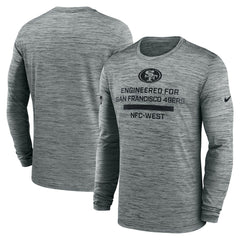 San Francisco 49ers Sideline Velocity Performance Long Sleeve T-Shirt - Gray - Nike