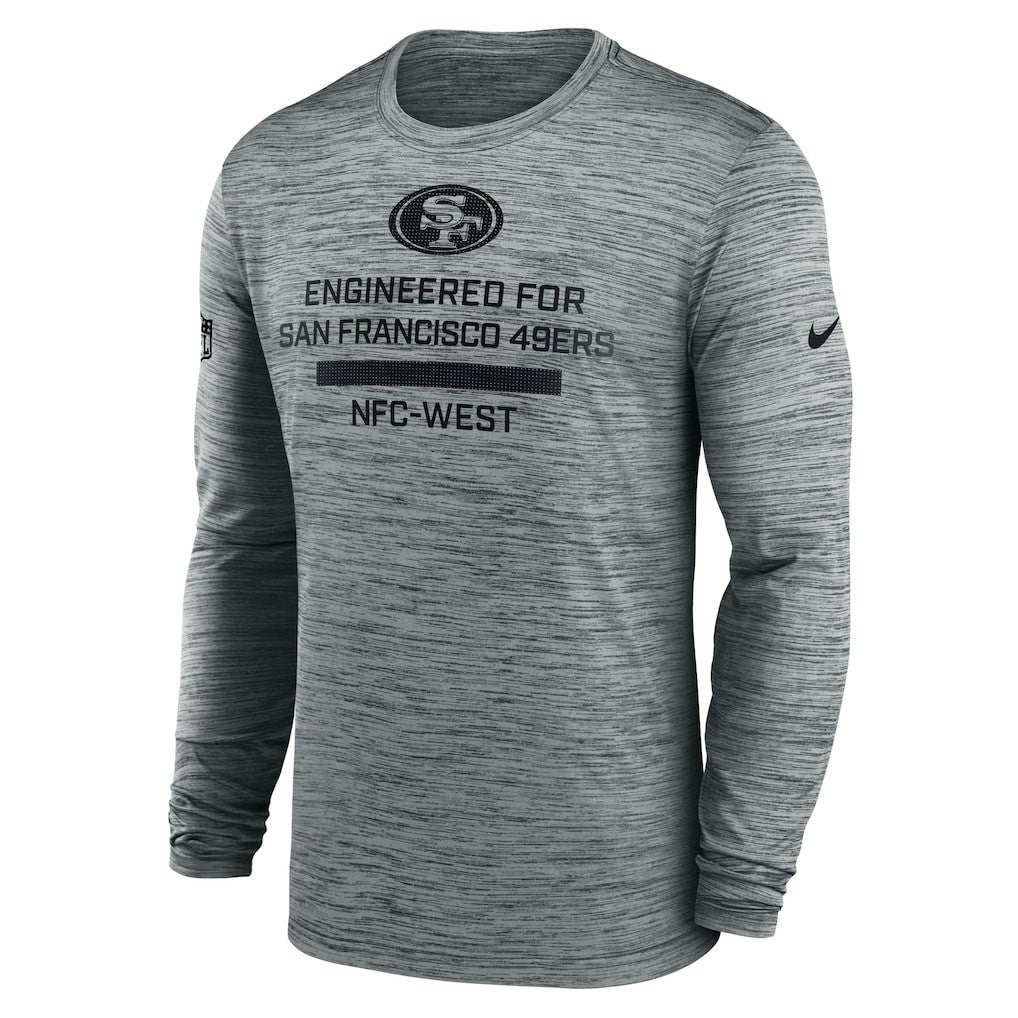 San Francisco 49ers Sideline Velocity Performance Long Sleeve T-Shirt - Gray - Nike