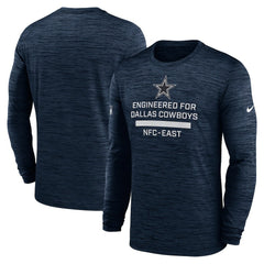 Dallas Cowboys Sideline Velocity Performance Long Sleeve T-Shirt - Navy - Nike