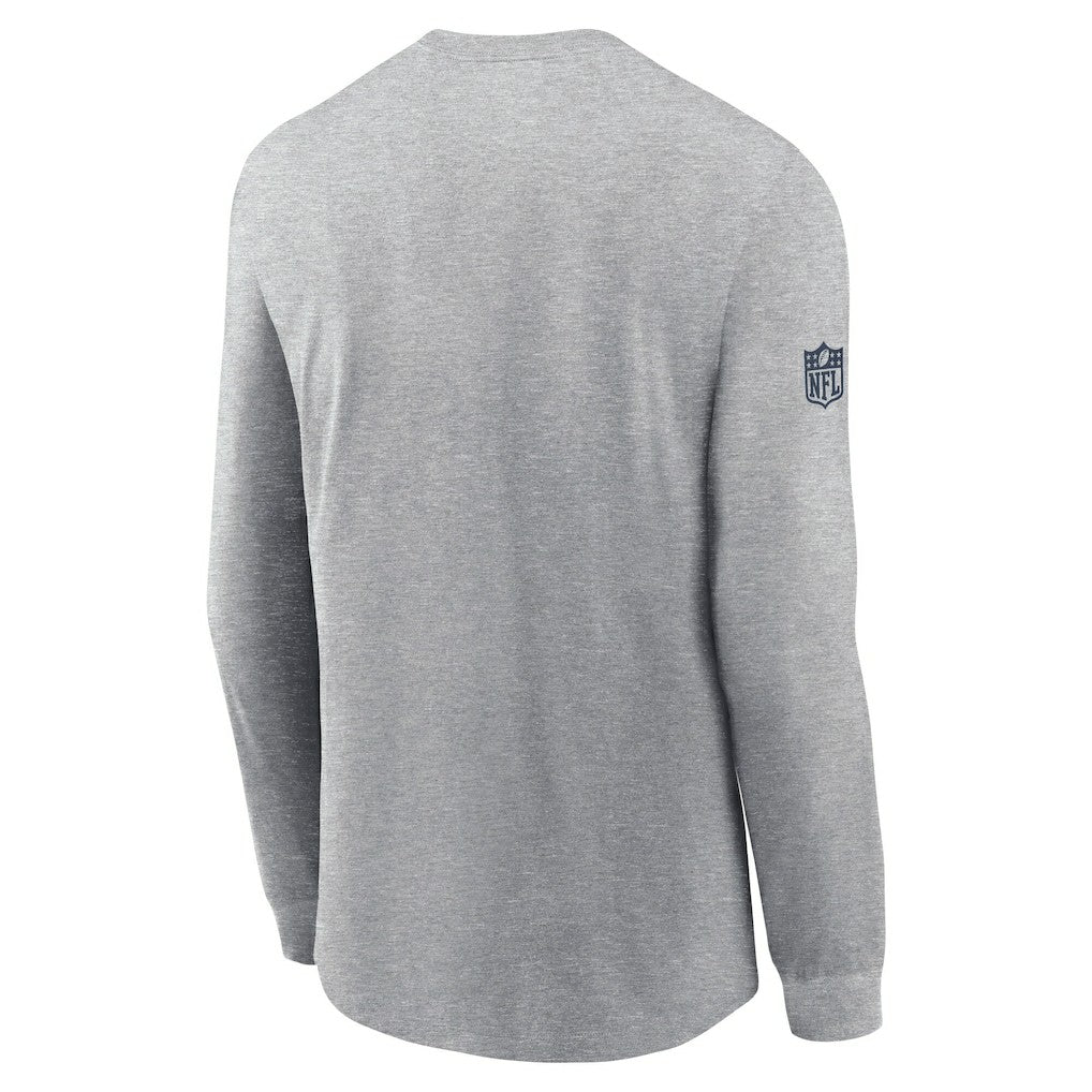 Dallas Cowboys Sideline Dri-FIT Long Sleeve T-Shirt - Heather Gray - Nike