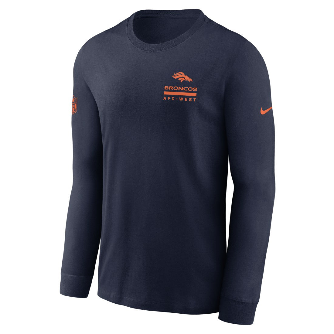 Denver Broncos Sideline Dri-FIT Long Sleeve T-Shirt - Navy - Nike