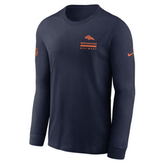 Denver Broncos Sideline Dri-FIT Long Sleeve T-Shirt - Navy - Nike