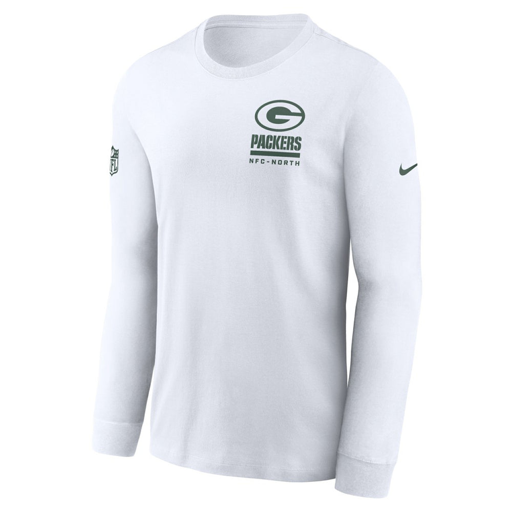 Green Bay Packers Sideline Dri-FIT Long Sleeve T-Shirt - White - Nike