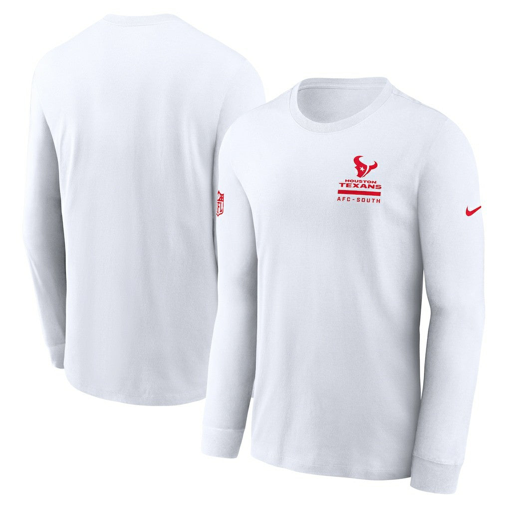 Houston Texans Sideline Dri-FIT Long Sleeve T-Shirt - White - Nike