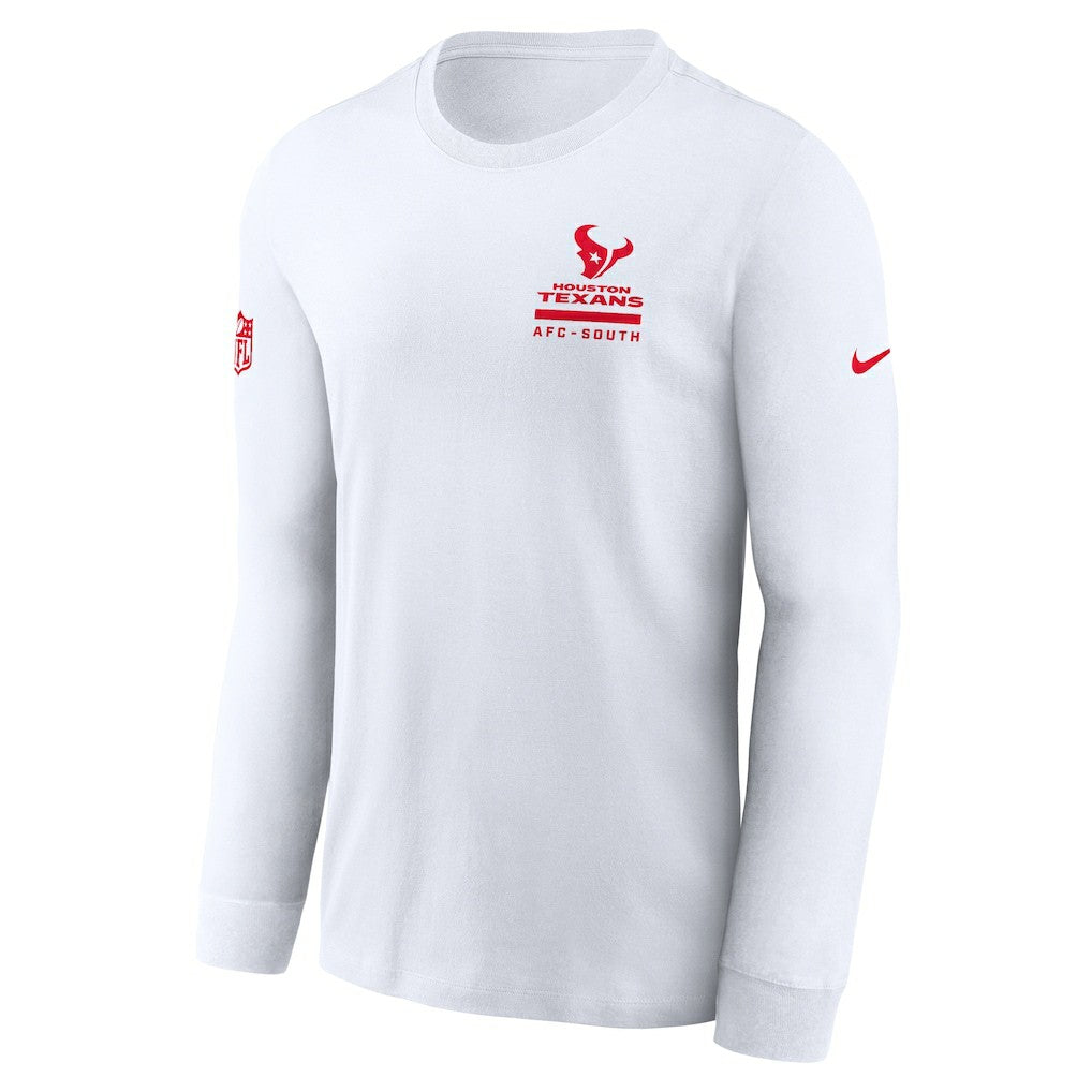 Houston Texans Sideline Dri-FIT Long Sleeve T-Shirt - White - Nike