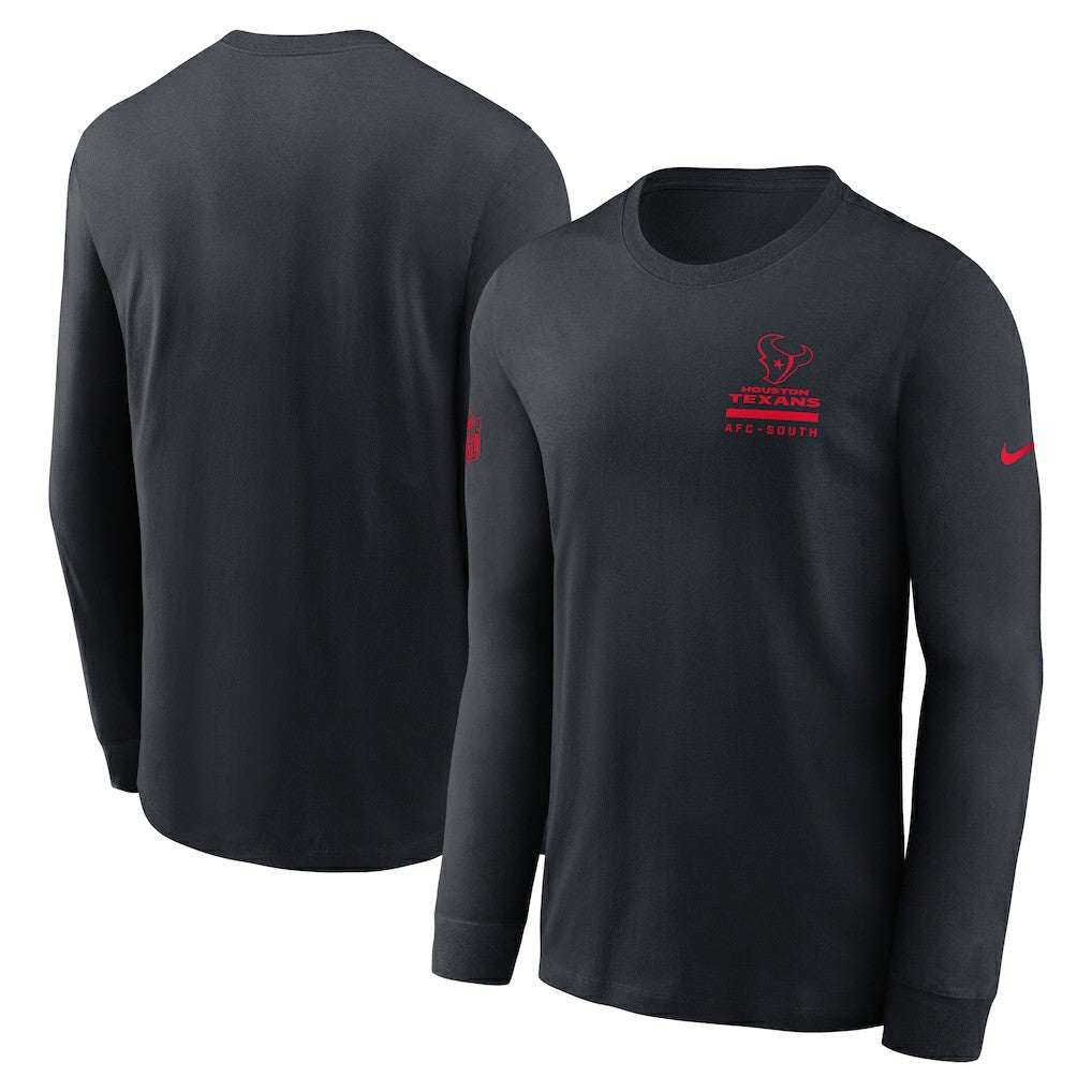 Houston Texans Sideline Dri-FIT Long Sleeve T-Shirt - Navy - Nike