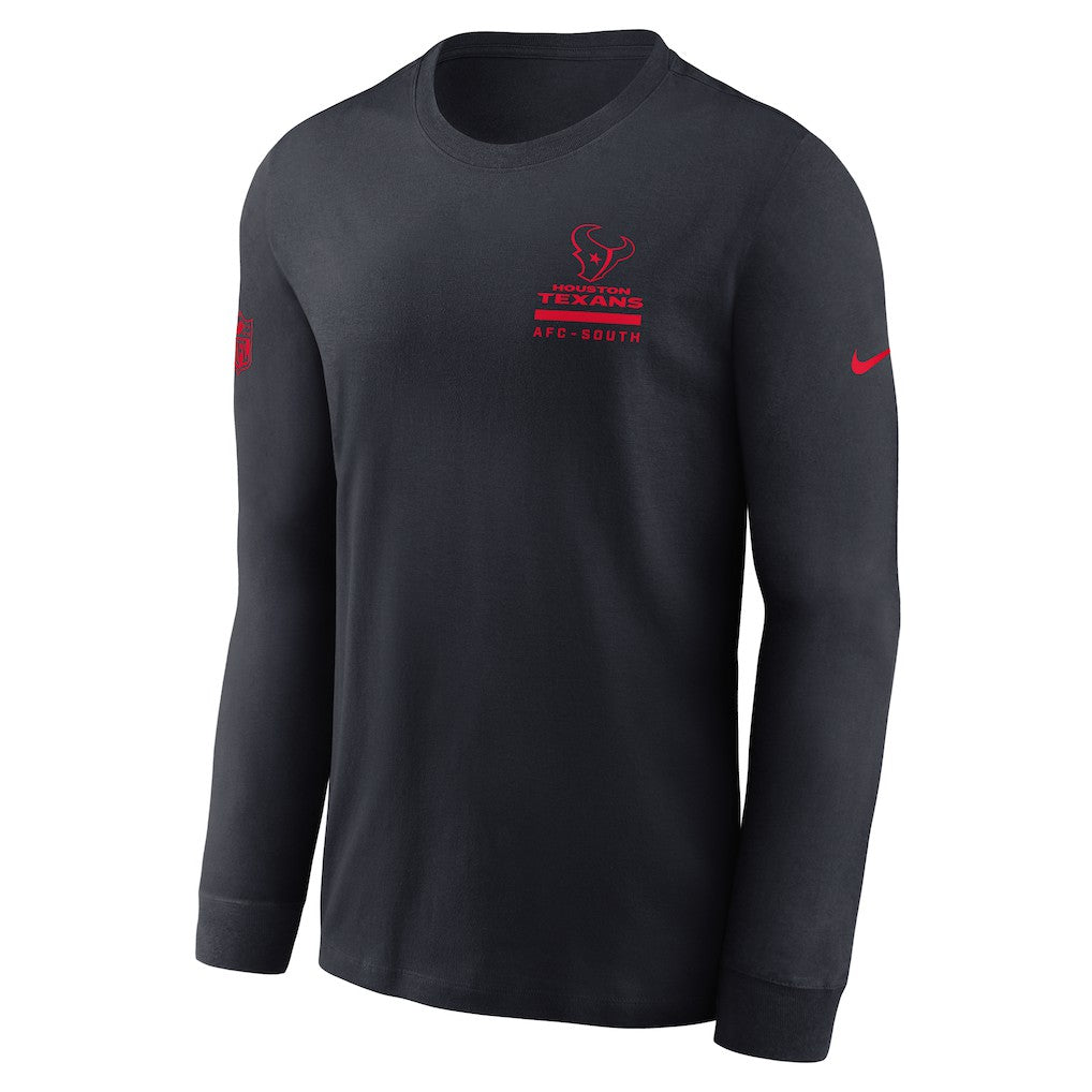 Houston Texans Sideline Dri-FIT Long Sleeve T-Shirt - Navy - Nike