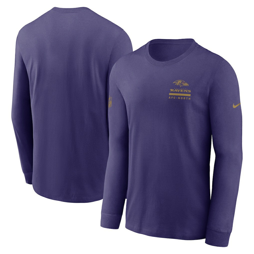 Baltimore Ravens Sideline Dri-FIT Long Sleeve T-Shirt - Purple - Nike