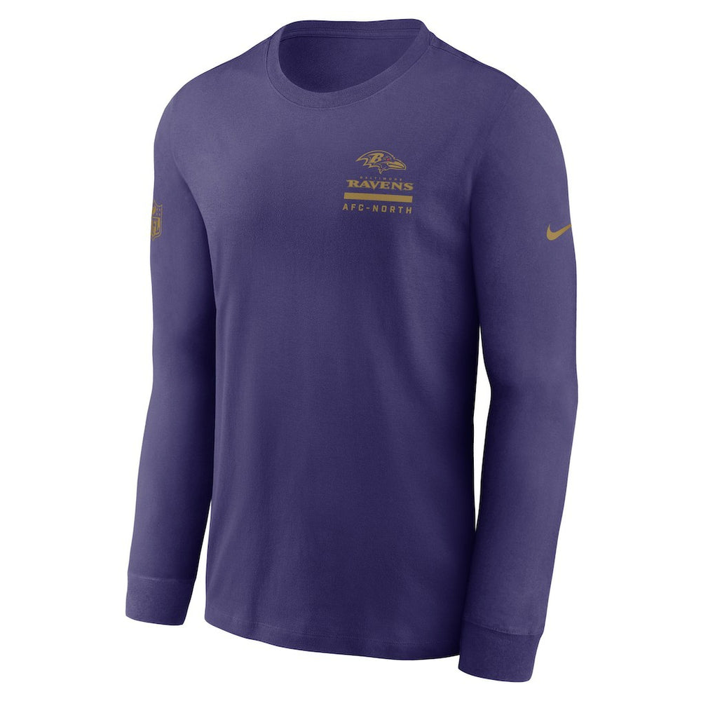 Baltimore Ravens Sideline Dri-FIT Long Sleeve T-Shirt - Purple - Nike