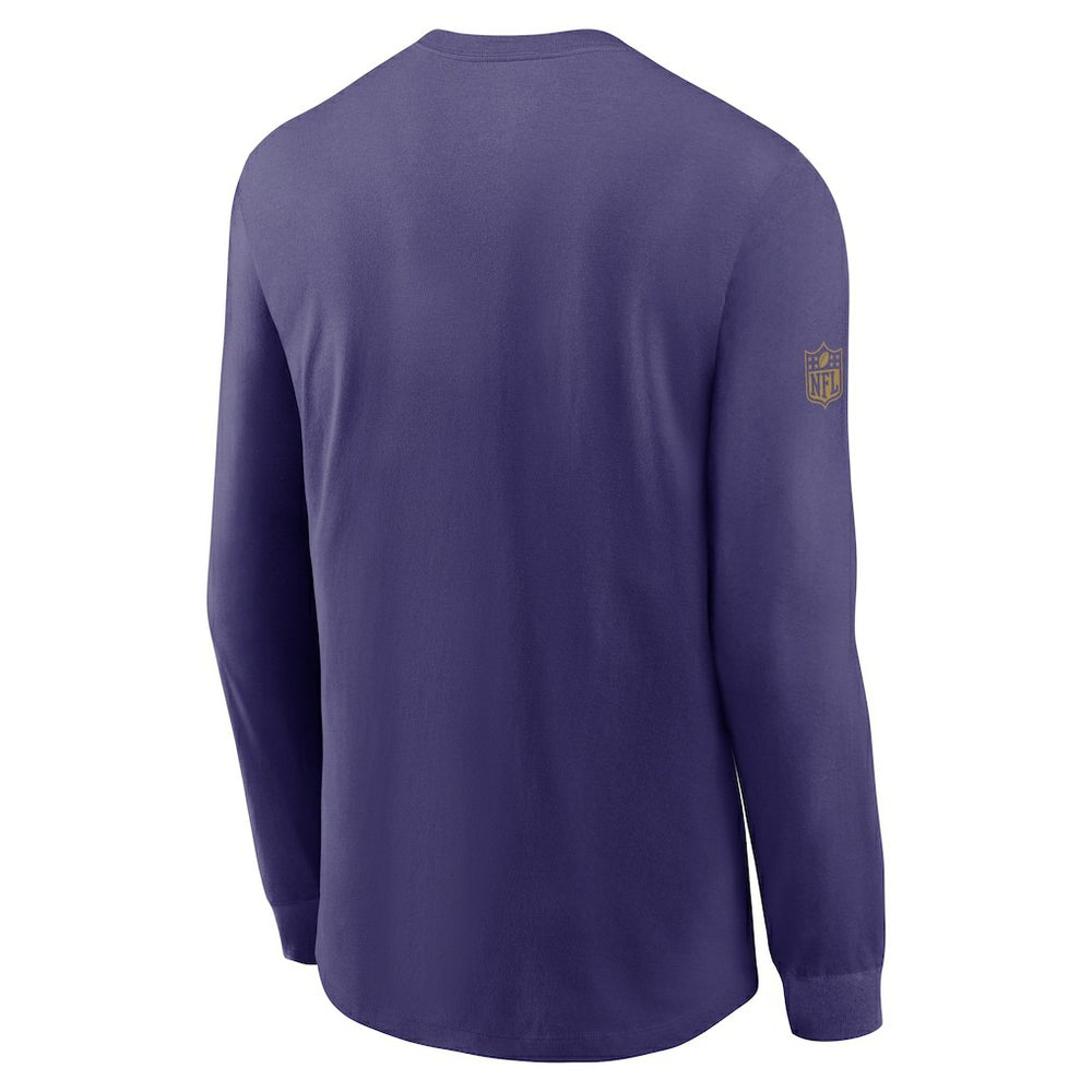 Baltimore Ravens Sideline Dri-FIT Long Sleeve T-Shirt - Purple - Nike