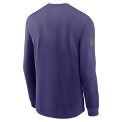 Baltimore Ravens Sideline Dri-FIT Long Sleeve T-Shirt - Purple - Nike