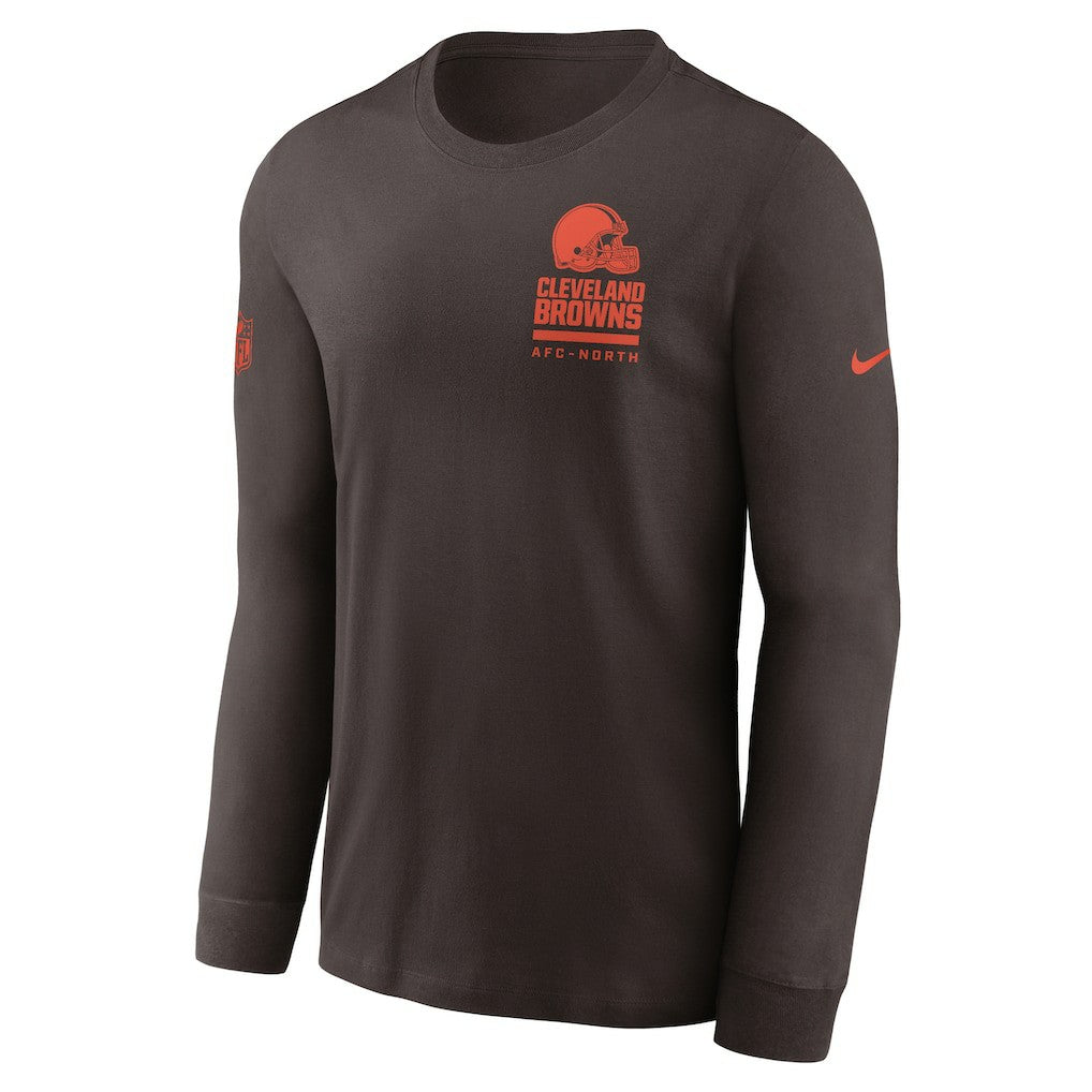 Cleveland Browns Sideline Dri-FIT Long Sleeve T-Shirt - Brown - Nike