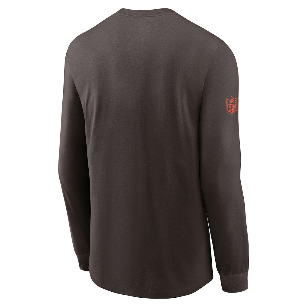 Cleveland Browns Sideline Dri-FIT Long Sleeve T-Shirt - Brown - Nike