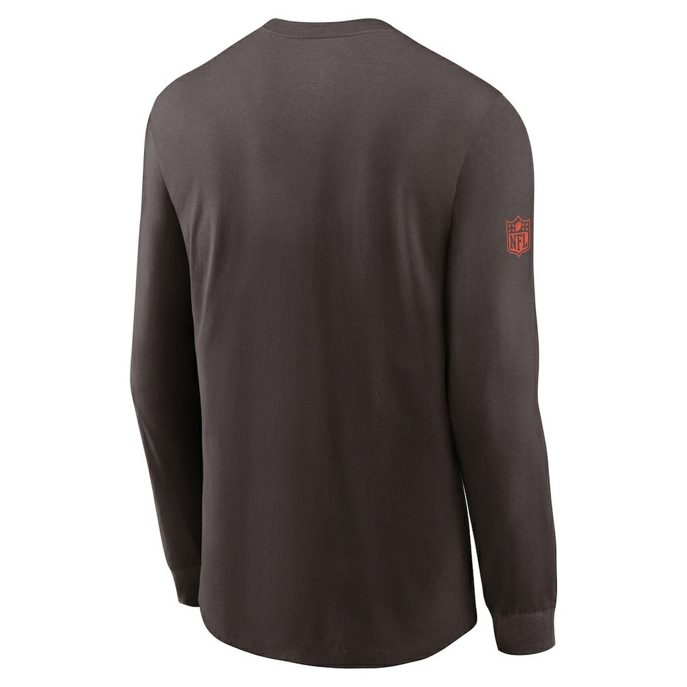 Cleveland Browns Sideline Dri-FIT Long Sleeve T-Shirt - Brown - Nike