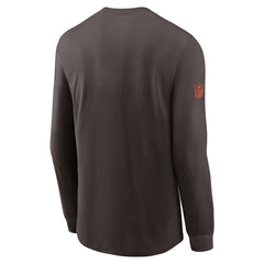 Cleveland Browns Sideline Dri-FIT Long Sleeve T-Shirt - Brown - Nike