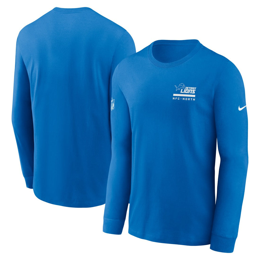 Detroit Lions Sideline Dri-FIT Long Sleeve T-Shirt - Blue - Nike