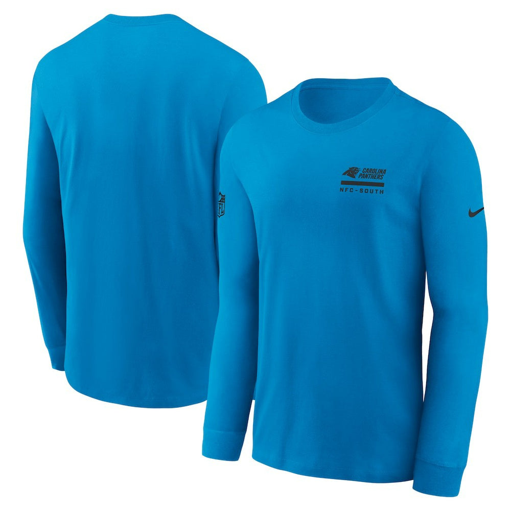 Carolina Panthers Sideline Dri-FIT Long Sleeve T-Shirt - Blue - Nike