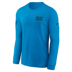 Carolina Panthers Sideline Dri-FIT Long Sleeve T-Shirt - Blue - Nike