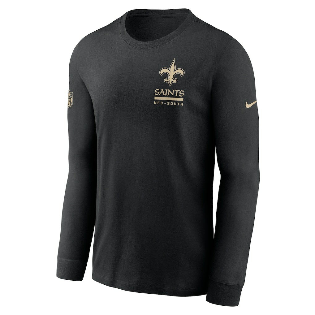 New Orleans Saints Sideline Dri-FIT Long Sleeve T-Shirt - Black - Nike