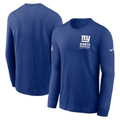 New York Giants Sideline Dri-FIT Long Sleeve T-Shirt - Royal - Nike
