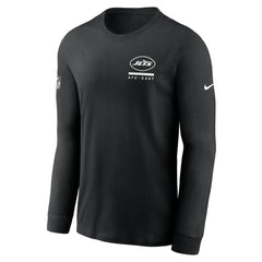 New York Jets Sideline Dri-FIT Long Sleeve T-Shirt - Black - Nike