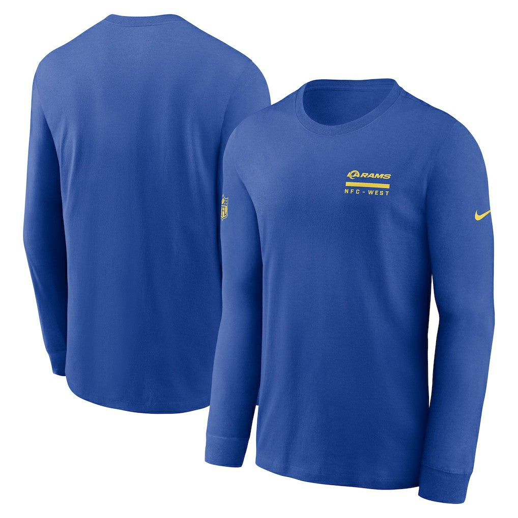 Los Angeles Rams Sideline Dri-FIT Long Sleeve T-Shirt - Royal - Nike