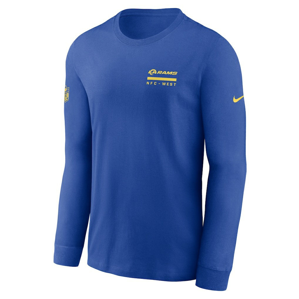 Los Angeles Rams Sideline Dri-FIT Long Sleeve T-Shirt - Royal - Nike
