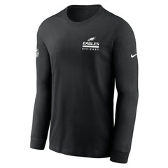 Philadelphia Eagles Sideline Dri-FIT Long Sleeve T-Shirt - Black - Nike