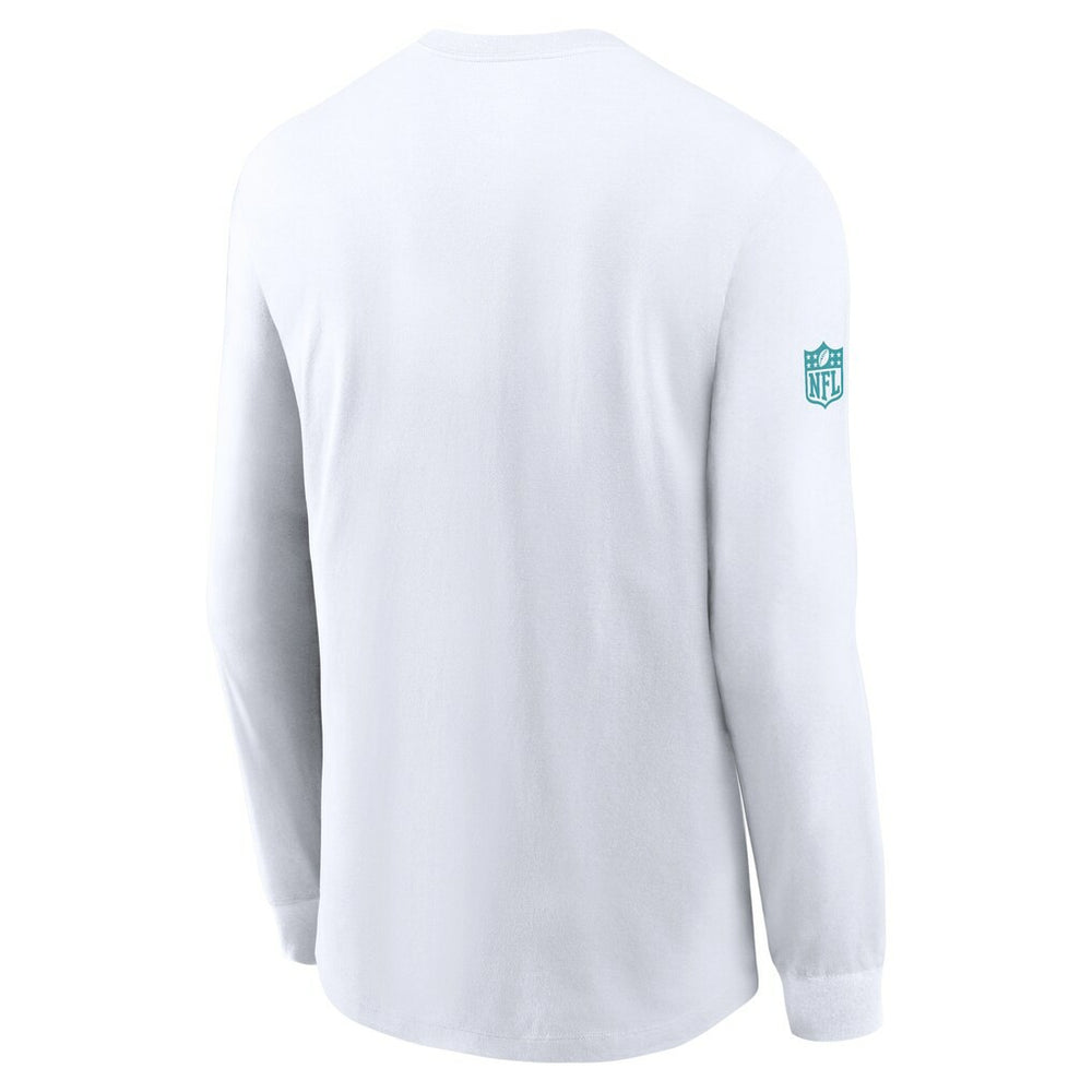 Miami Dolphins Sideline Dri-FIT Long Sleeve T-Shirt - White - Nike
