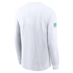 Miami Dolphins Sideline Dri-FIT Long Sleeve T-Shirt - White - Nike
